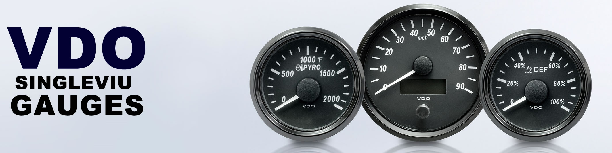 vdo Singleviu Gauges banner